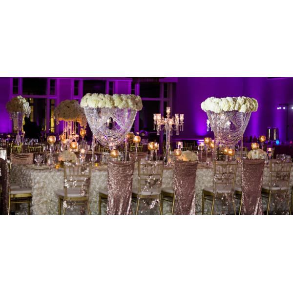 China manufacturer wholesale luxury Wedding centerpieces large crystal flower stands