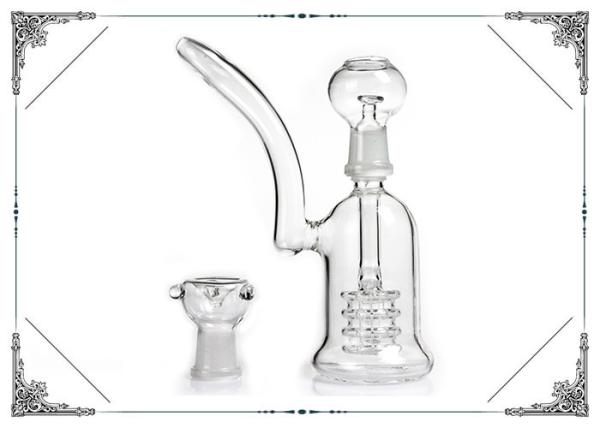 Bubbler Tyre Percolator Bubbler Pipe , Borosilicate Glass Hand Blown Bongs