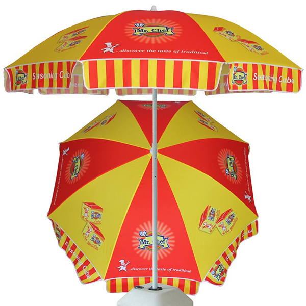 Promotional UV Protection Waterproof Beach Umbrella 7 Feet With Steel Frame