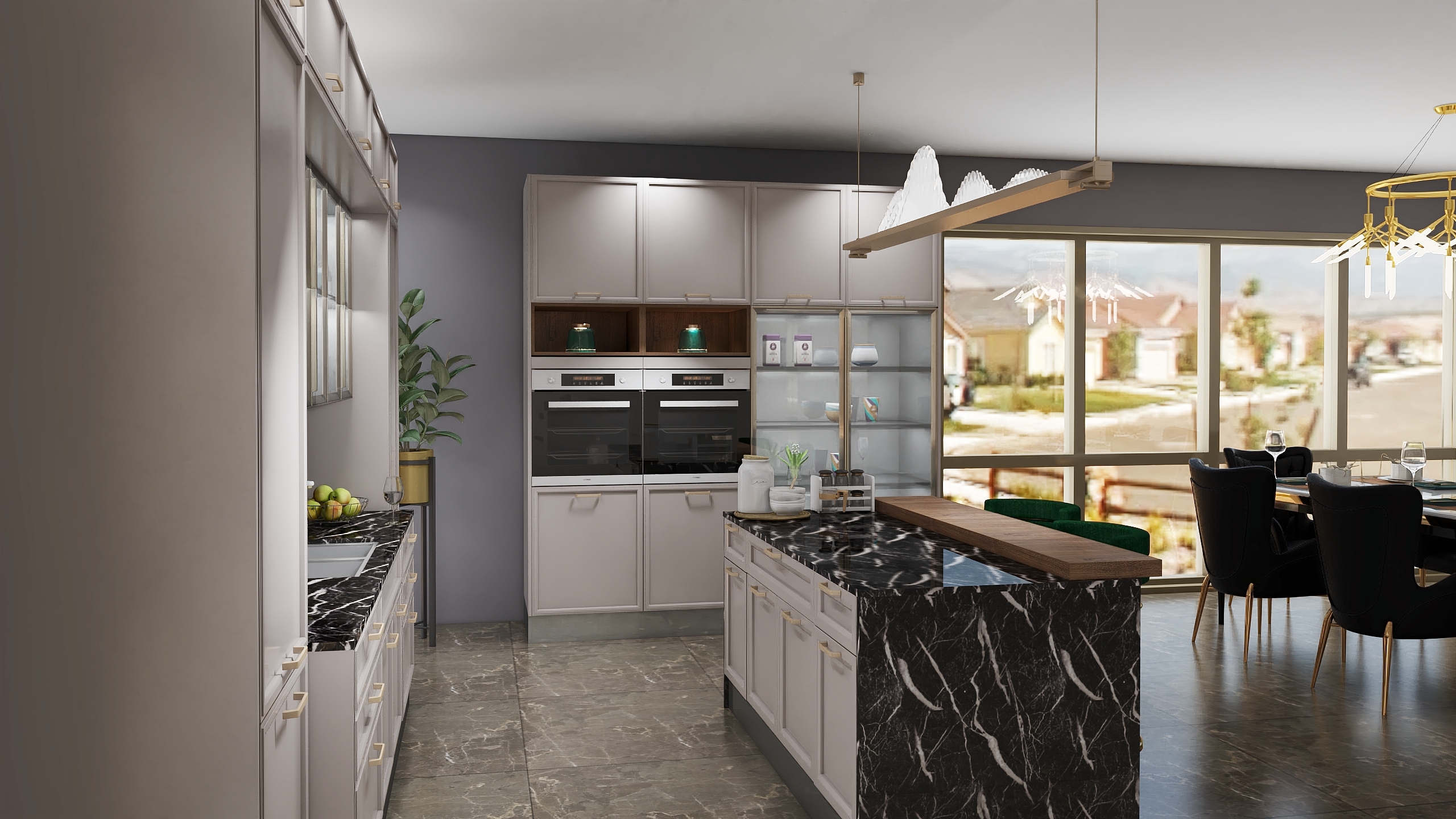 Custom 304 Stainless Steel Kitchen Cabinets with Fingerprint Free Brushing