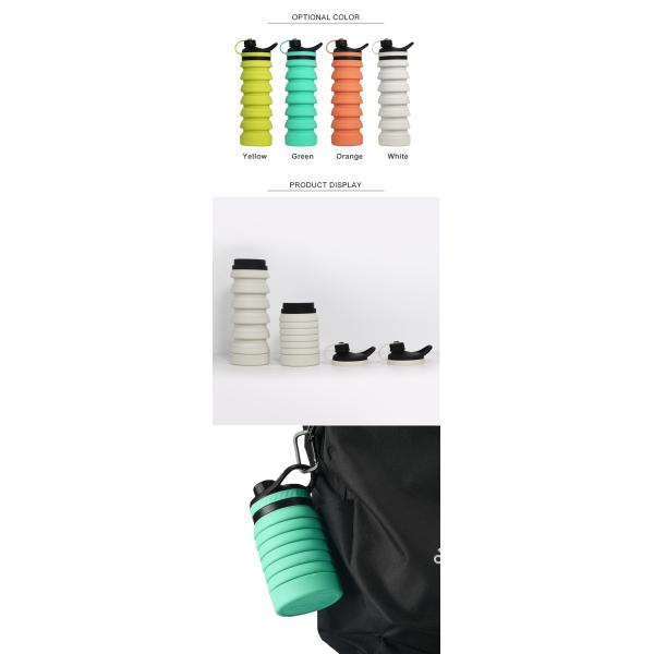 Expandable Leakproof 800ML Foldable Silicone Bottle