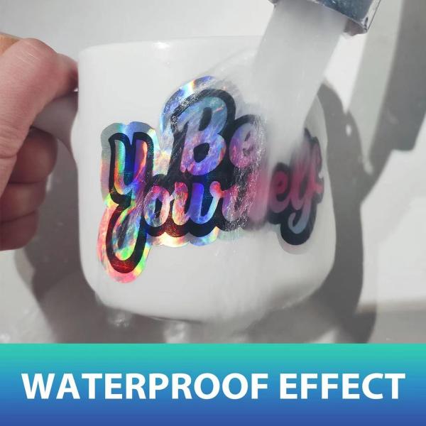 Waterproof Self Adhesive Holographic Sticker Paper For Inkjet Printer