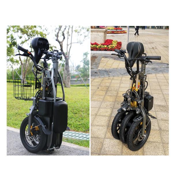 3 Wheel Electric Scooter Bicycle , Adult Foldable Electric Tricycle 3 Speed 350W