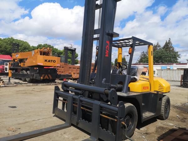 Used 2010year Japan TCM FD70Z8 Diesel Forklift Truck , Used 7ton TCM manual forklift Selling in China