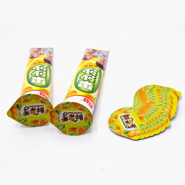 Printed 68mm 48mm Foil Heat Seal Lids Alloy 8011 For Calippo Squeeze Cups