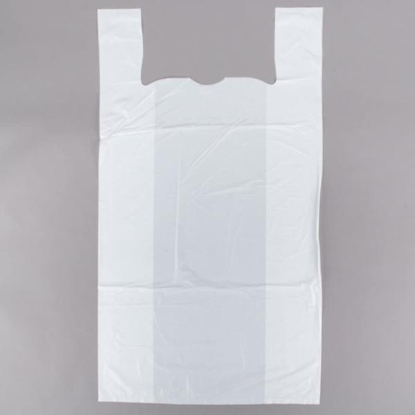 0.71 Mil Unprinted T Shirt Shopping Bags White Color 20 X 10 X 36