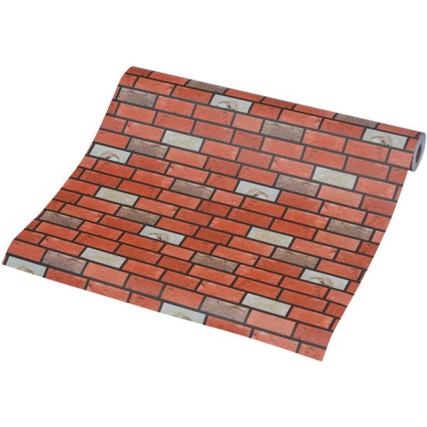 Vinyl Adhesive Stone Brick Wallpaper Modern 3D Design for Home Decor Vintage Style