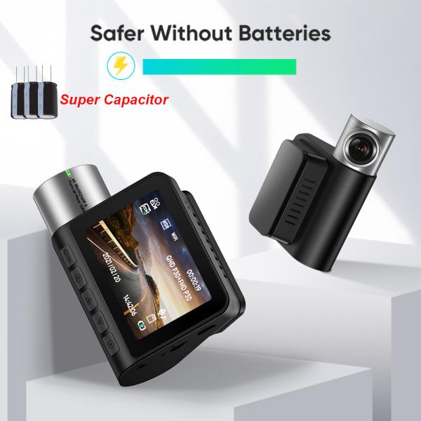 Автомобильный черный ящик LCD 4K GPS Dash Cam с видеомагнитофоном WIFI GPS