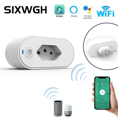 do controle esperto da voz do soquete 2000W de 120*60*40mm WIFI soquete remoto da tomada