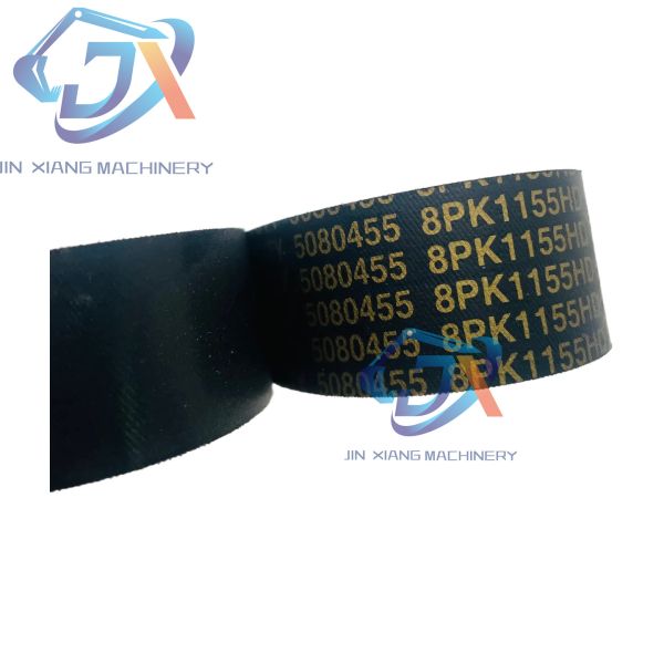 Engine Cooling Fan Belt Excavator Parts 1876184560 8973628150 8PK1155 for ISUZU Hitachi Excavator Parts Engine Spare Parts