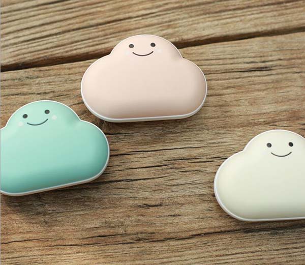 New Fashion Gift 3600mah Mini Cloud Hand Warmer Mobile charger Power Bank