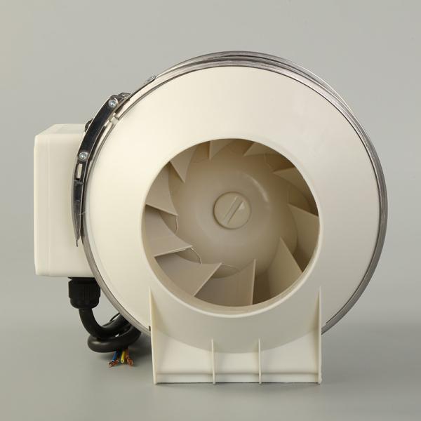 White 100mm Hydroponic Inline Fan for High Speed Mix Flow Ventilation in Grow Tents