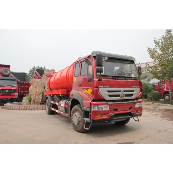 Красная тележка удаления сточной трубы 4×2/септические тележки вакуума с танком М3 тома 10 \