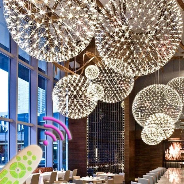 Modern Brief Loft Spark Ball LED Pendant Light  Raimond II Pendant（WH-AP-615）