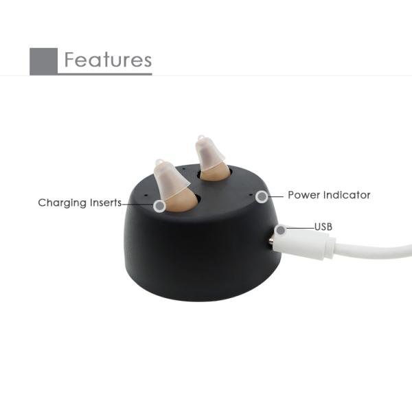 Совершенно в слуховых аппаратах канала перезаряжаемые для глухого красного цвета сини людей