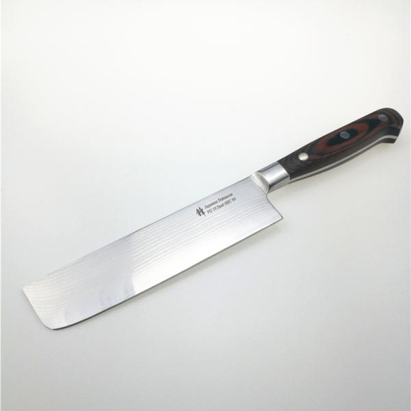 Aço feito-à-medida vegetal de facas de cozinha VG10 de Nakiri Damasco que cozinha facas 7 polegadas