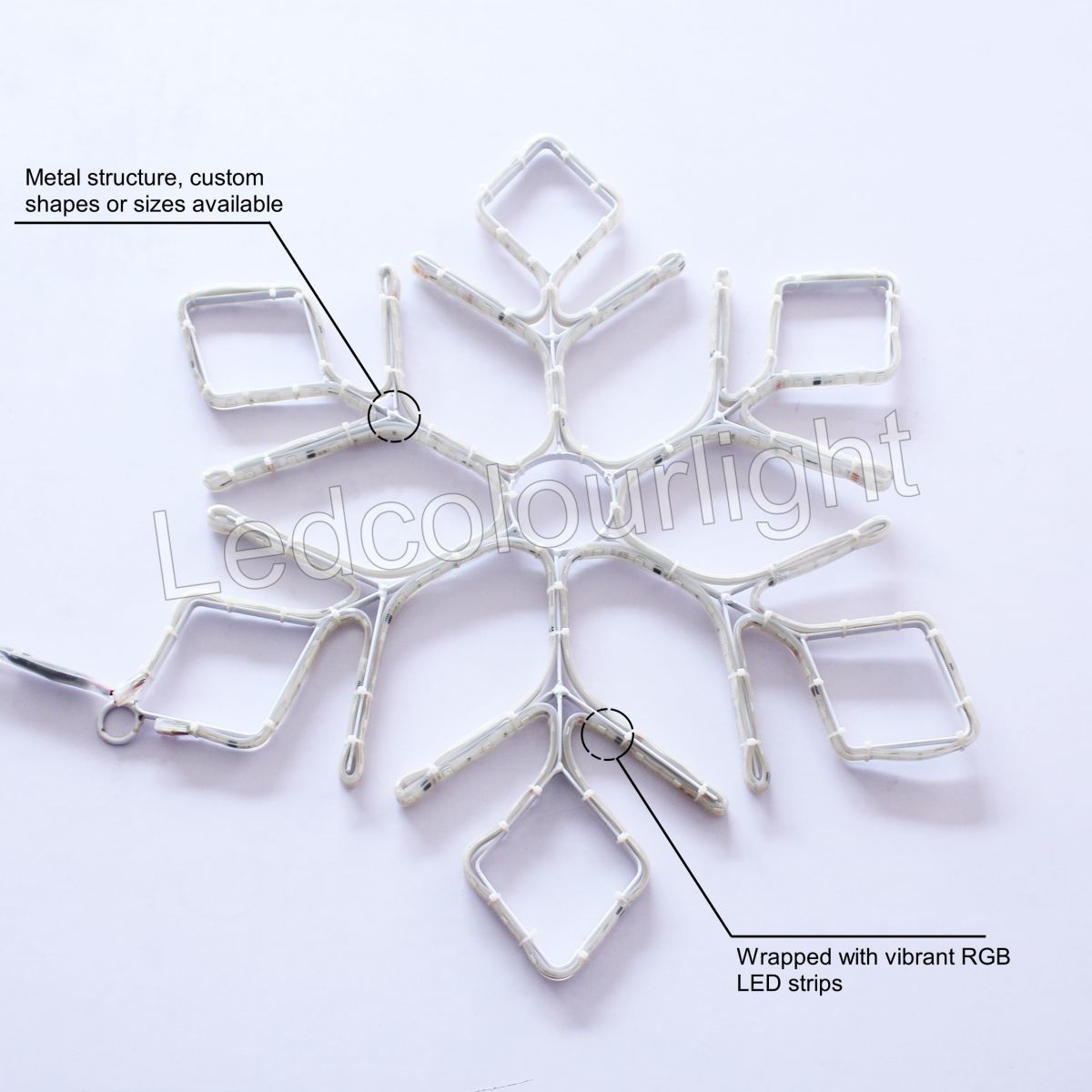 IP65 Waterproof DMX512 RGB LED Snowflake Light for Christmas Outdoor Decoration