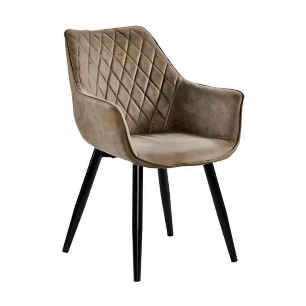 Modern Velvet Dining Chair with Metal Frame - OEM Available