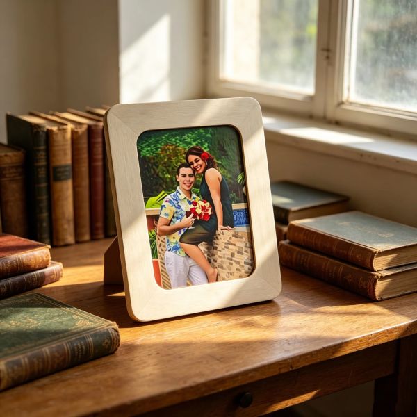 Custom Sublimation Wood Picture Frames With Stand DIY Gift For Couples Family Kids