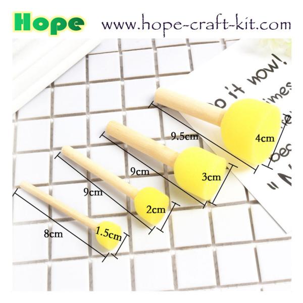 Kids DIY Hobby Acrylic Watercolor Painting Art Craft Plastic Handle Foam Paint Roller mini Sponge stamp roller brush