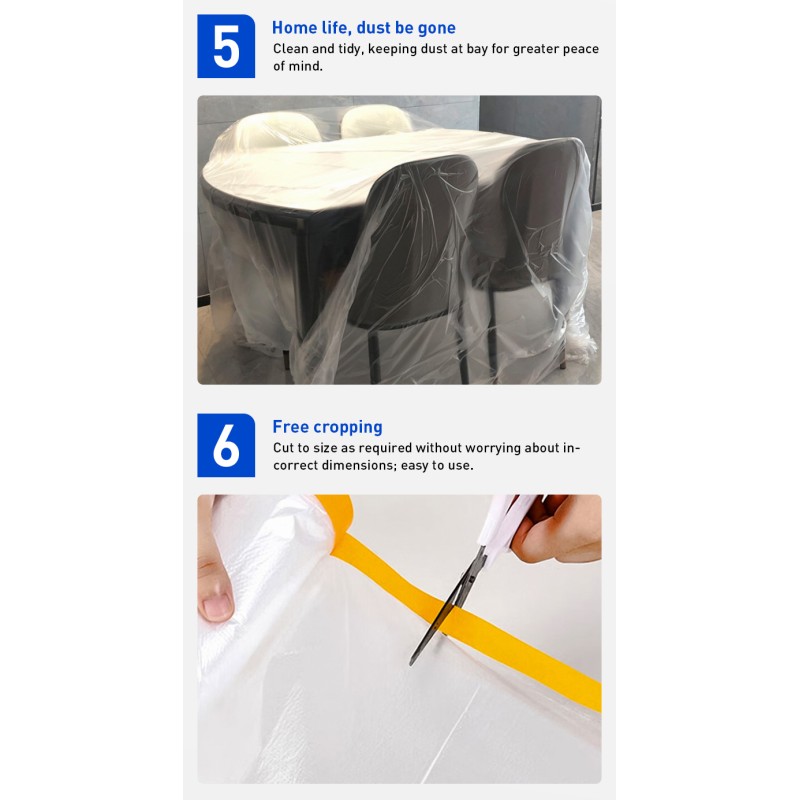 Spray Applied PE Protective Film Impermeable Barrier Tear Resistant Customizable Width