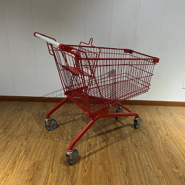 Customizable Spar light commercial 210L red shopping cart supermarket shopping cart