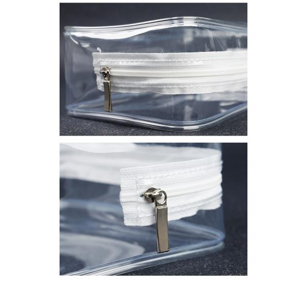 Pvc Zipper Toiletry Cosmetic Bag Custom Size Logo Clear Makeup Bag For Women Fashion Style