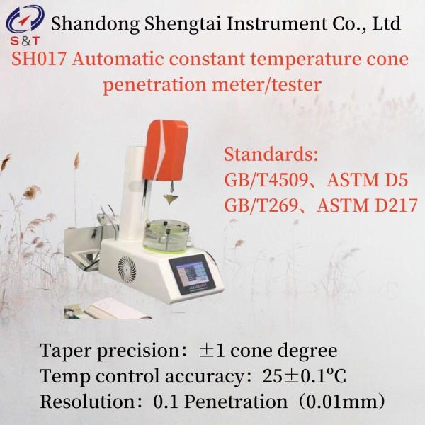 Resolution 0.1 Penetration 0.01mm Grease Cone Needle Penetration Meter Machine Cone 102.5±0.05g
