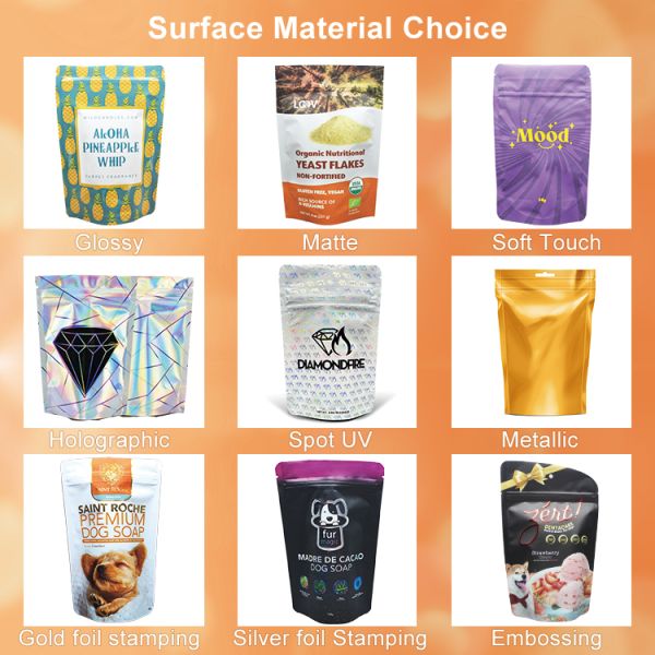 Custom Printed Poly Bubble Stand Up Pouches for Business Promotion and Grocery Packaging