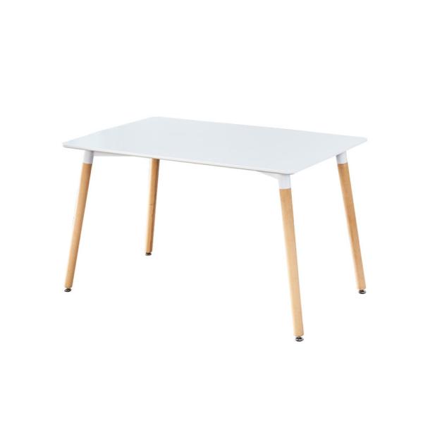 Tabela simples moderna branca da sala de jantar 29,53 polegadas - pé alto da madeira de faia