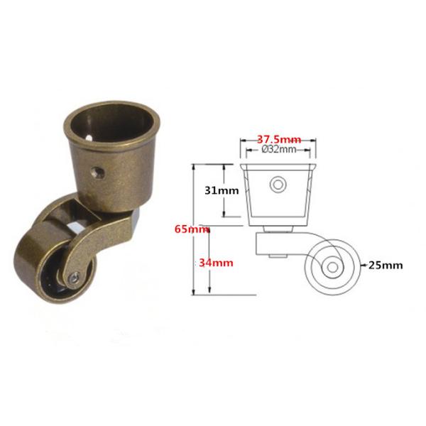 Antique Brass Caster Cups Couch Casters