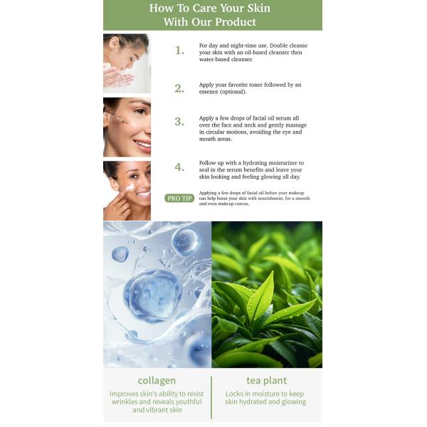 Árbol de té AHA Vitamina E Cuidado de la piel Sero para la hidratación Esencia de manchas negras