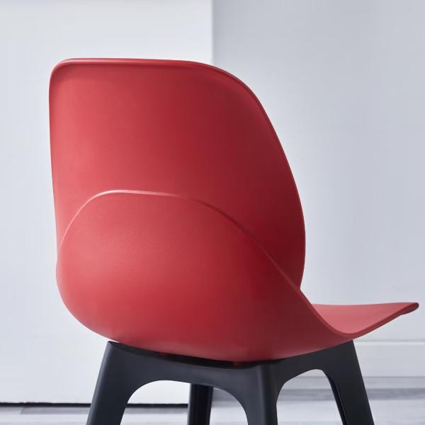 51cm 81cm Coloured Plastic Dining Chairs Waterproof Apple Chair