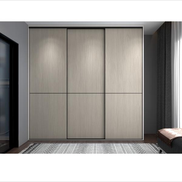 Wooden Painting Melamine White Grey Wardrobe Multi Color Sliding Door Modern