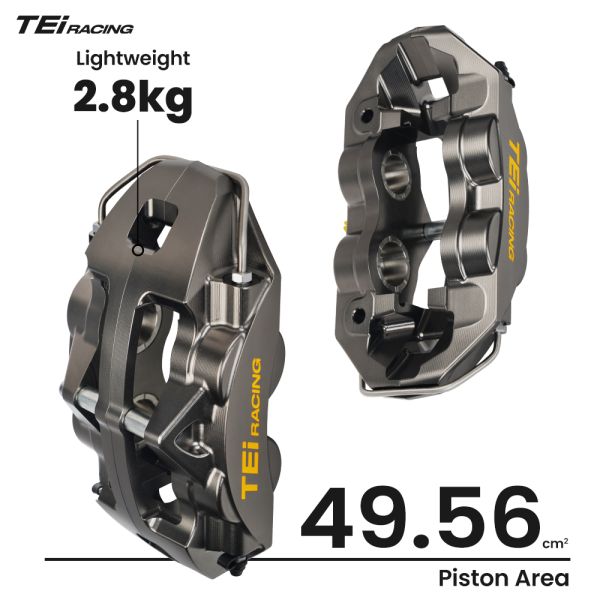 TEI P42 Super Brake Caliper Kit 296x24mm Disc Rotor 4 Pot Big Brake Kit for MITSUBISHI LANCER 2000-2019 16Inch Wheel