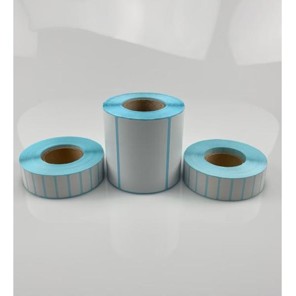 Direct Thermal Sticker DT Sticker for Barcode Printing with blue glassine liner
