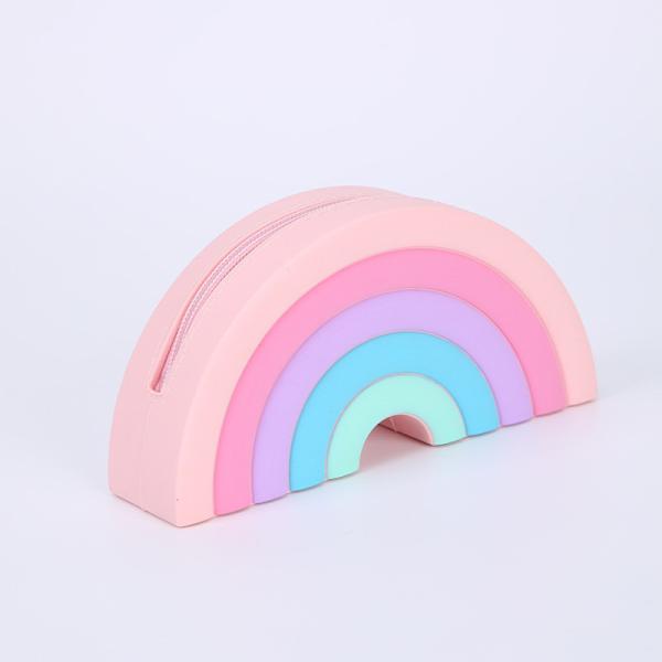 Радужная сумка с плечом, сумка с игрушками, сумка с сенсорными силиконами, сумка для девочек, карандаш для ручки, детские подарки.