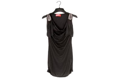 Black Fringed Ladies Longline Vest Tops 65% Polyester 35% Viscose