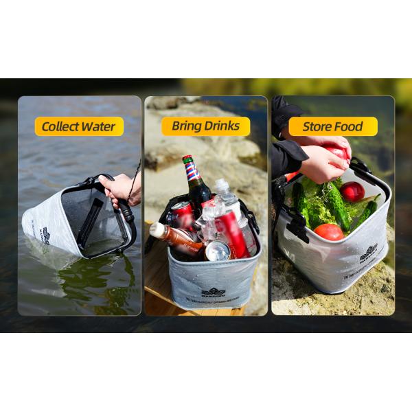 Portable Fishing Water Pail for Camping Traveling Hiking Fishing Boating Gardening with 4.5 Meters Rope