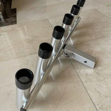 Eco Friendly Silver Fishing Cart Accessories Stainless Steel Fishing Pole Holder