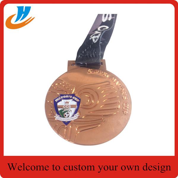 Custom die cast  medals with gold silver copper plated medals