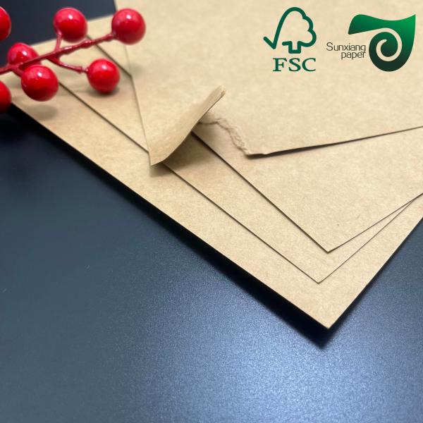 FSC 270gsm 300gsm Food Grade Brown Kraft Board  24 36 For Lunch Boxes