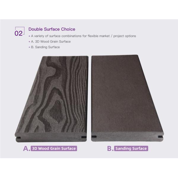 UV Resistant Grey Solid Composite Decking Trim Boards Eco Wood Lumber