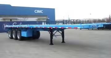 CIMC 2/3/4 Axles 40ft 12500*2500*1500mm 70 Ton Capacity 8-12 Sets Twist Lock Flatbed Deck Trailer