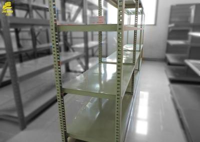 Iron Light Duty Metal Shelving With Boltless Assembly 4 Levels Steel Layer Gray White