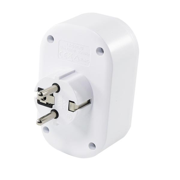 EU Power Plug Adapter with 2 AC Outlets and 3 USB Ports 250V 10A