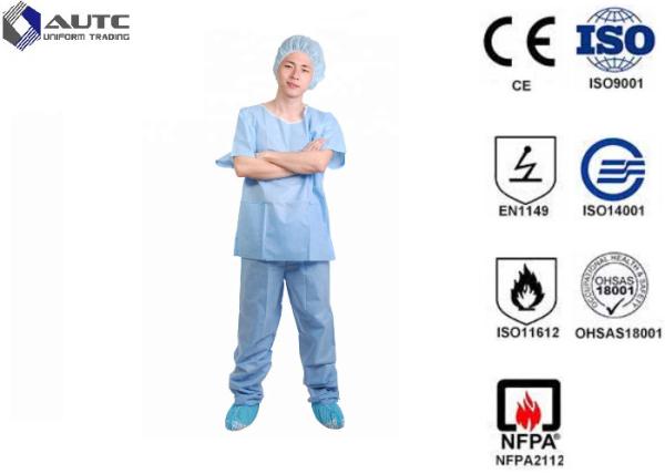 Doutor clínico luz - o azul esfrega sem fiapos resistente fluido com laço da cintura