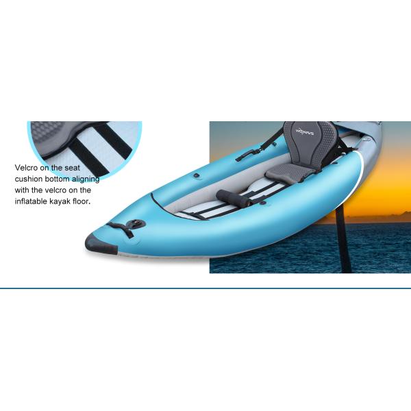 Small Bag Included Black Thicker Style Kayak Seat for Fishing Boat 20.2*18.6x2.9inches