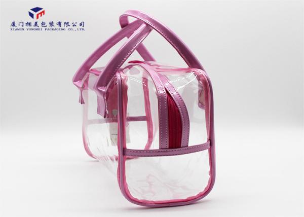0.5mm Materials Thickness Super Soft PVC Bags Durable PU Leather Handle On Upper