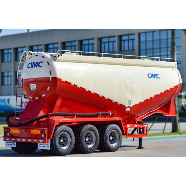 Durable CIMC HUAJUN 40CBM Dry Bulk Powder Cement Tank Carrier 3 Axles Tanker Semi Trailer